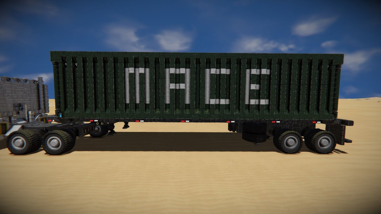 Space Engineers Ep 14 Semi Trailers and Crane
