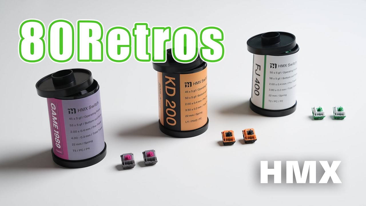 80Retros HMX Film switches w/ New Molds - KD200, Game1989, FJ400 ★
