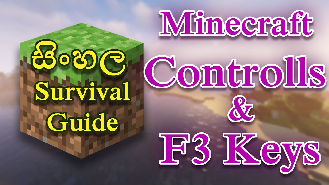 Minecraft  Controlls, F3 screen & Shortcuts - Minecraft Sinhala Survival Guide part iv