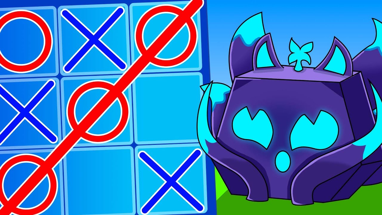 Blox Fruits But Tic Tac Toe Decides Our Fruits, Then Battle!