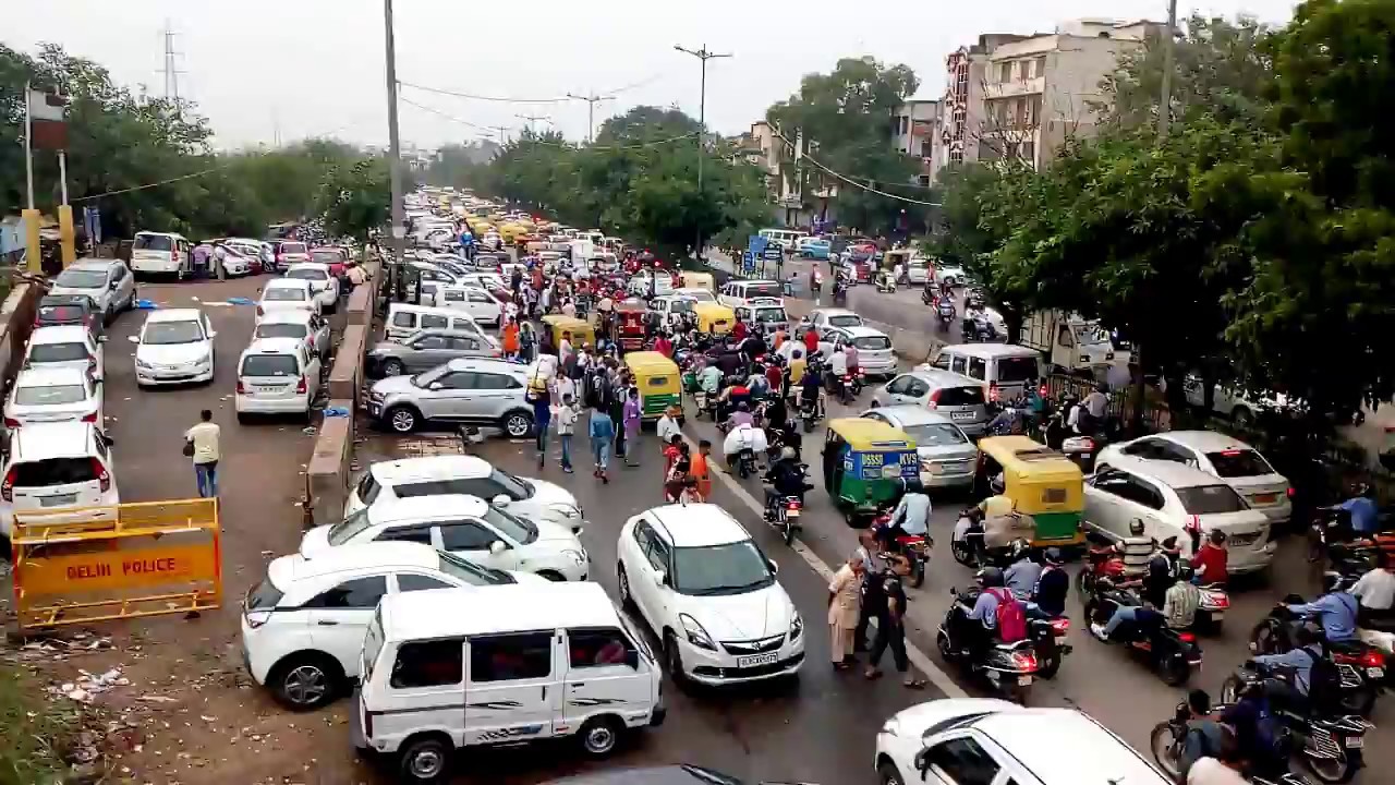 Delhi Traffic jam.