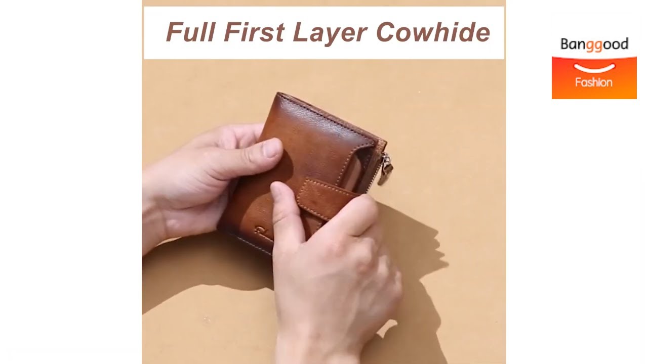 Men Genuine Leather RFID Anti-theft 18 Card Slot Retro Wallet - Banggood Fashion