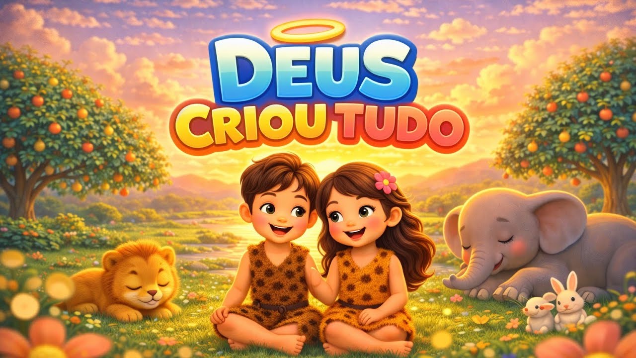 🌍 Deus Criou Tudo | Música Infantil Cristã | Fazendinha Feliz Kids