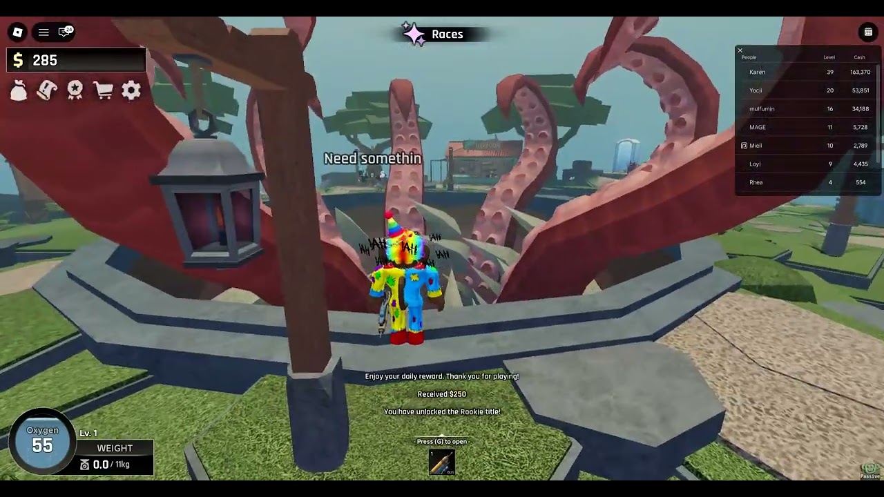 the roblox abbys release with the clown giggle wig 