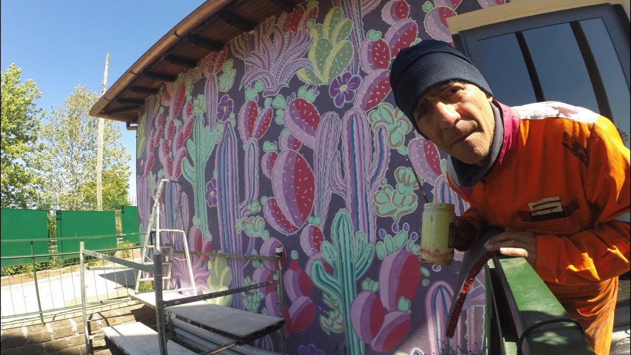 Arte Murale Work in Progress di Marcello Fraioli, Aprile 2017.