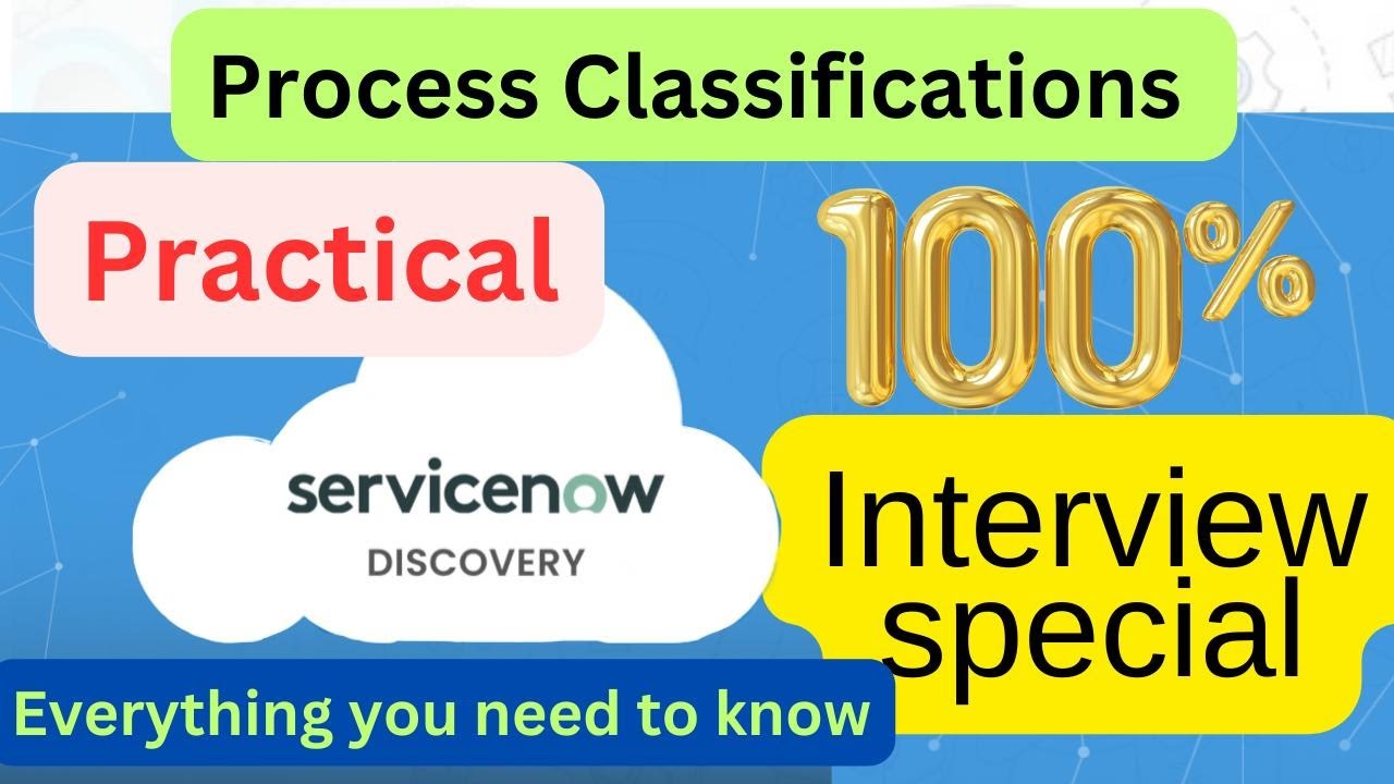 ServiceNow Discovery 21: ServiceNow Process Classifications for Classifying Applications