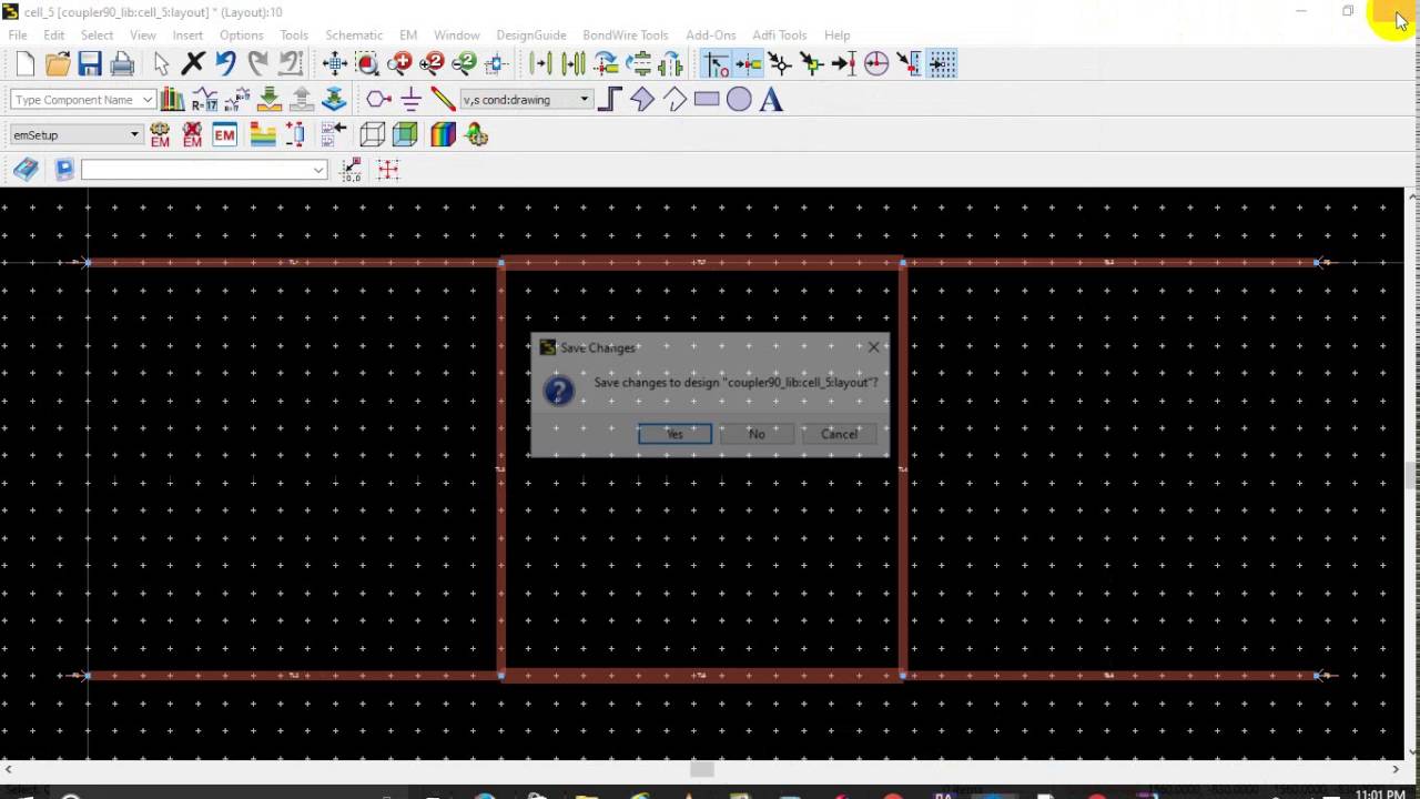 Design of a quadrature coupler using ADS