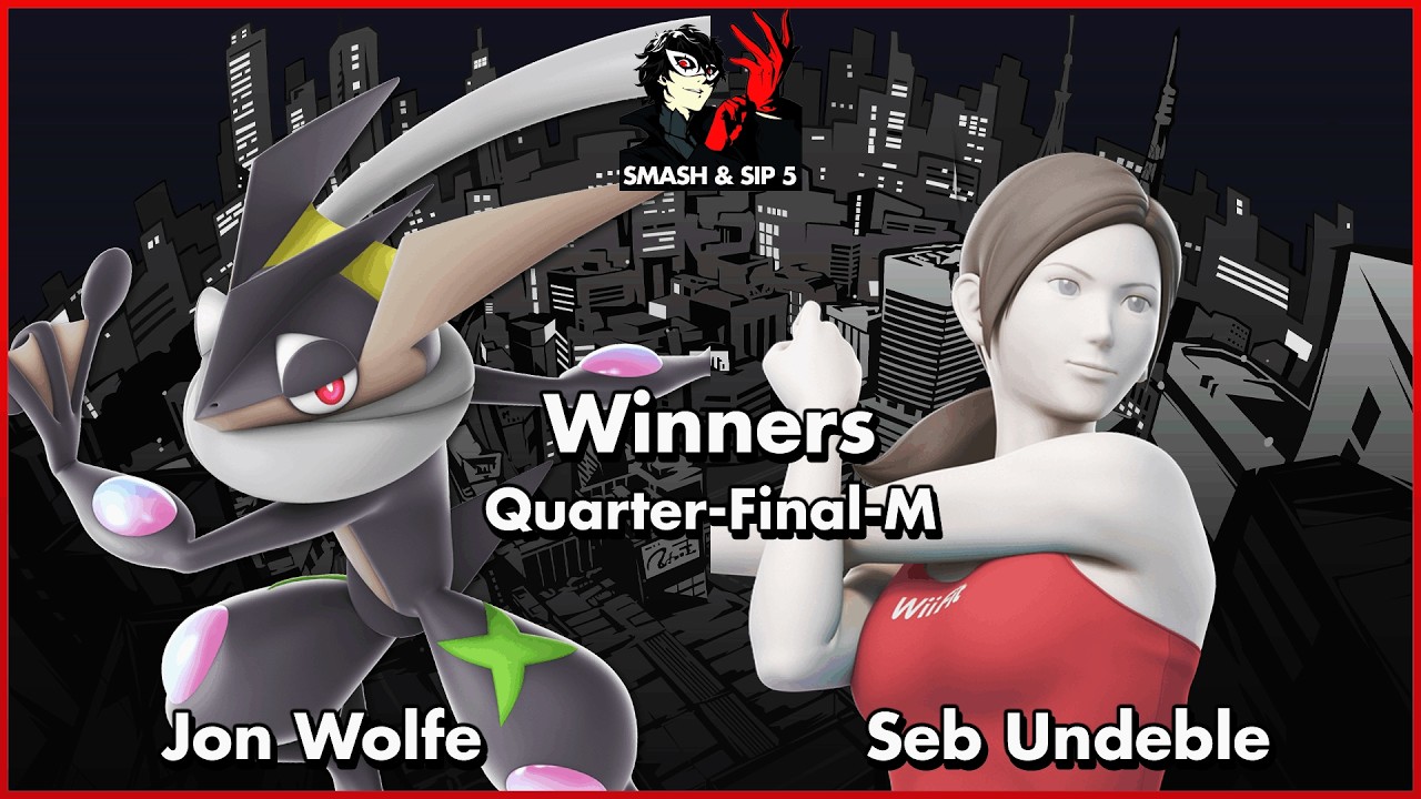 Smash & Sip 5: Winners Quarter-Final | Jon Wolfe (Greninja) V.S. Seb Undeble (Wii Fit Trainer)