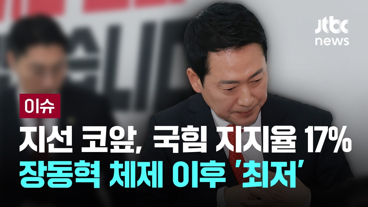 [LIVE] 국민의힘 지지도 17%, '장동혁 체제' 최저…이재명 대통령 '잘한다' 67% [이슈PLAY] / JTBC News