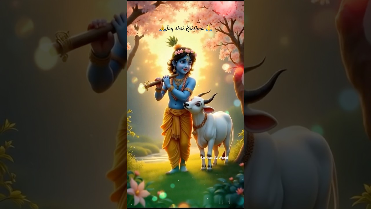 The Divine Beauty of Krishna - AI Generated Art❤️😍 #shorts #viralshorts #jayshreekrishna #subscribe