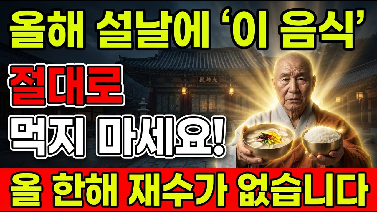 설날 명절 '이 음식' 절대로 먹지 마세요! 한해 동안 불행해집니다 | 액막이 | 부자되는 풍수 사주 조상복 | 부처님 가피