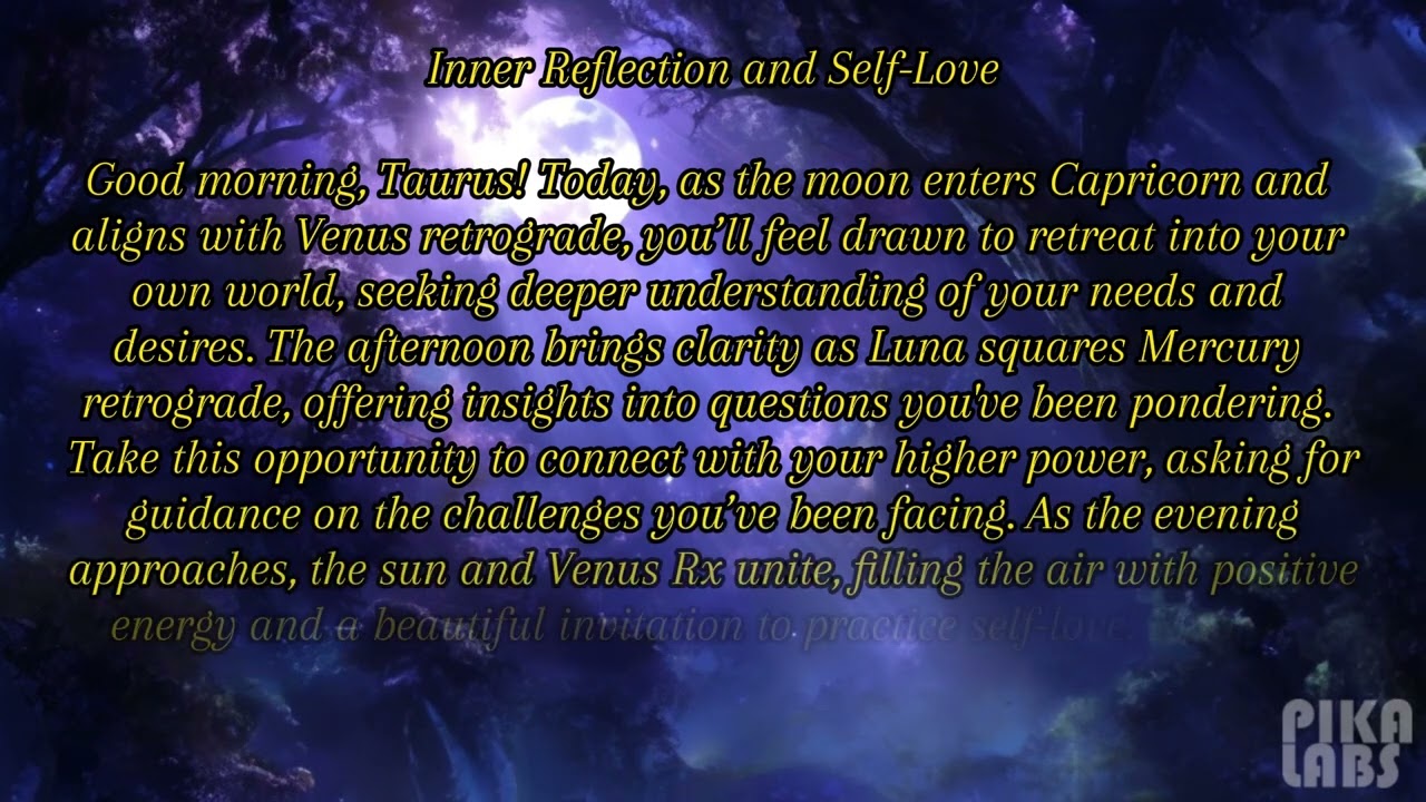 Taurus  March 22, 2025 Inner Reflection and Self Love