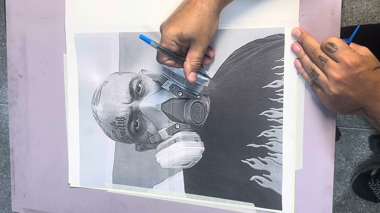 Desenho realista preto e branco. Muita gente me pergunta como eu começo minhas artes olha como faço.