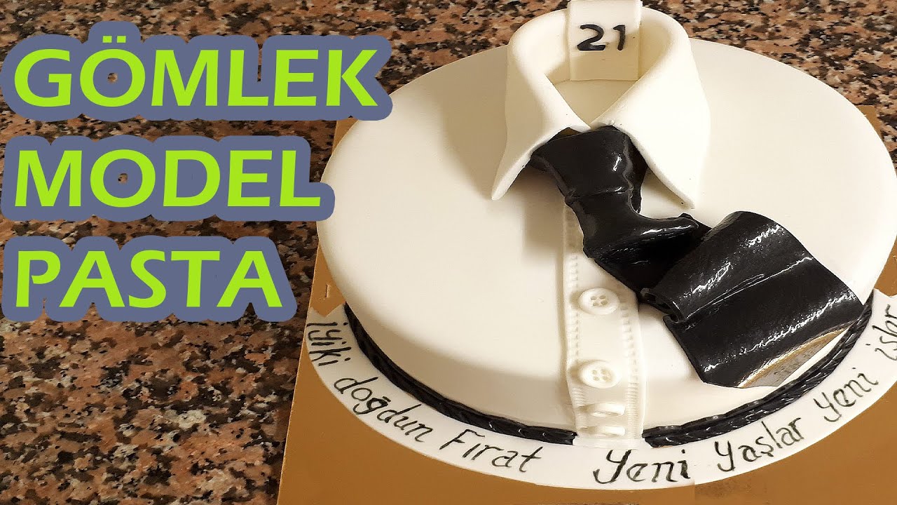Şeker Hamurundan Gömlek Model Pasta Yapımı - Shirt cake making 👔