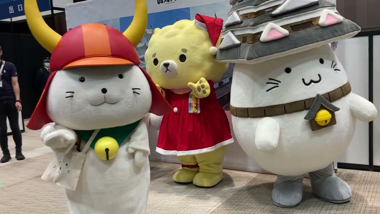 ひこにゃん　お城EXPOでお友達のキャラさん達と待ち合わせする