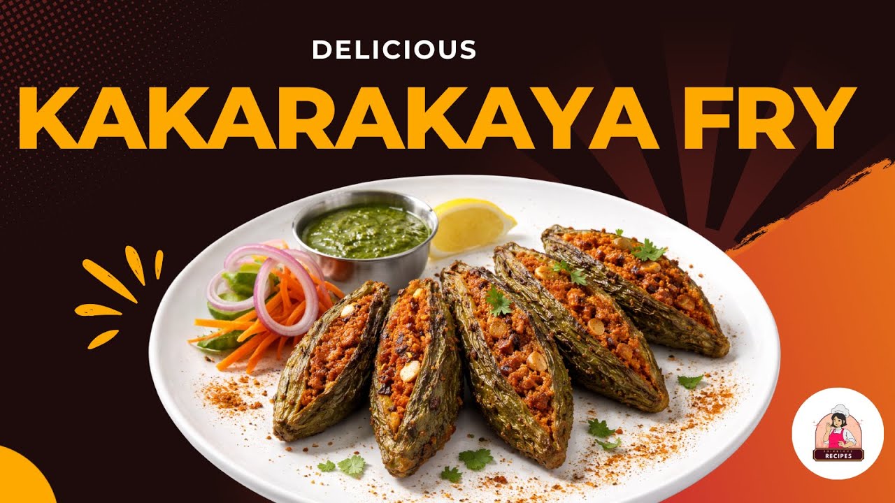 Kakarakaya Fry Recipe in Telugu | Crispy Bitter Gourd Fry