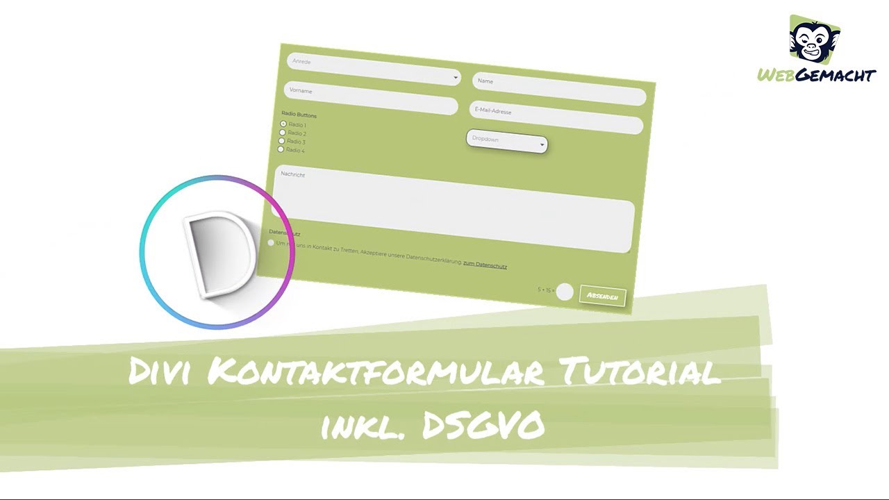 Divi Kontaktformular Einrichten inklusive DSGVO