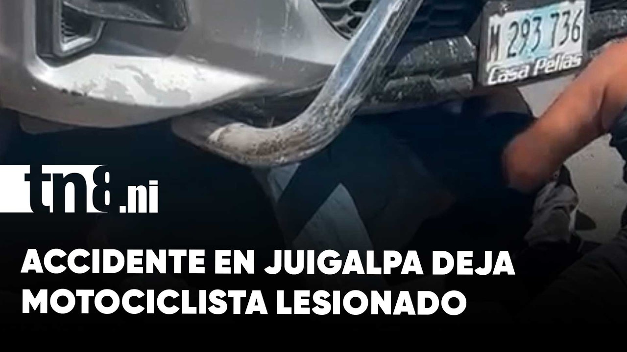 Motociclista herido tras choque frente a restaurante en Juigalpa