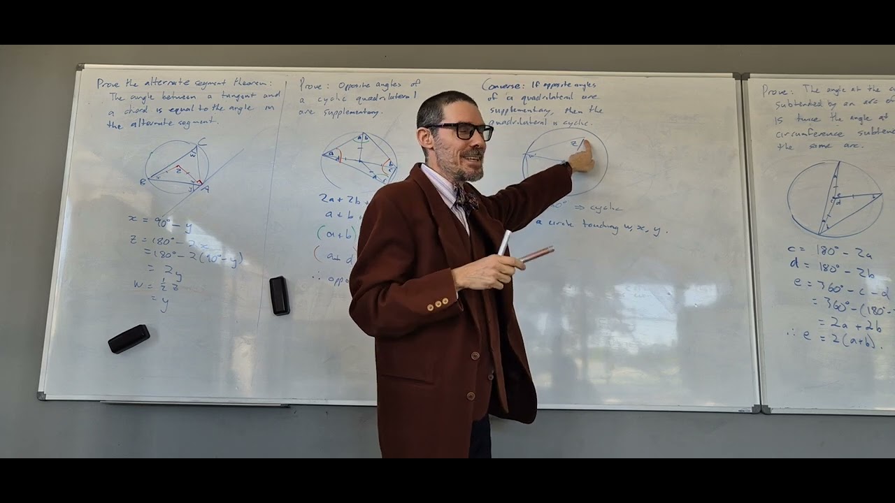 Prove a quadrilateral with opposite angles supplementary is cyclic