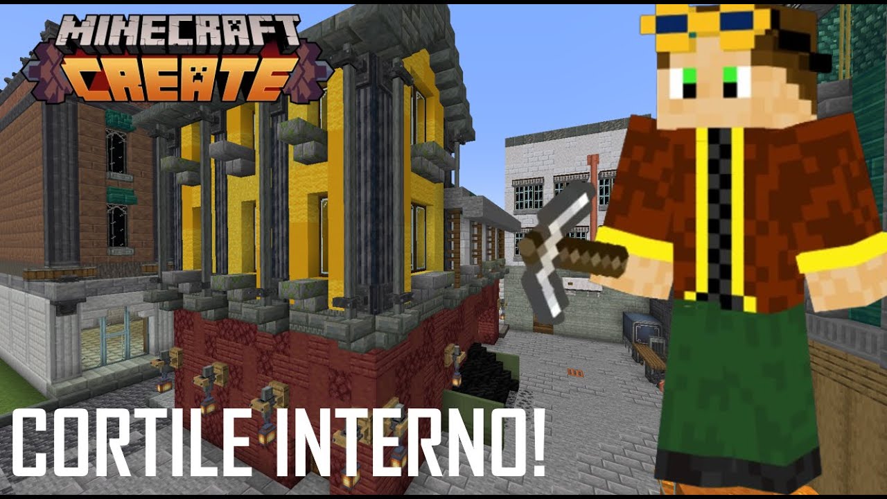 Ho costruito altri edifici e un CORTILE INTERNO su Minecraft, Create mod! - 23City Ep. 9