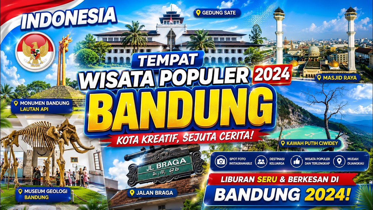 16 Tempat Wisata Terbaik di BANDUNG - INDONESIA, No. 2 ,4, dan 15 paling populer Tahun 2024