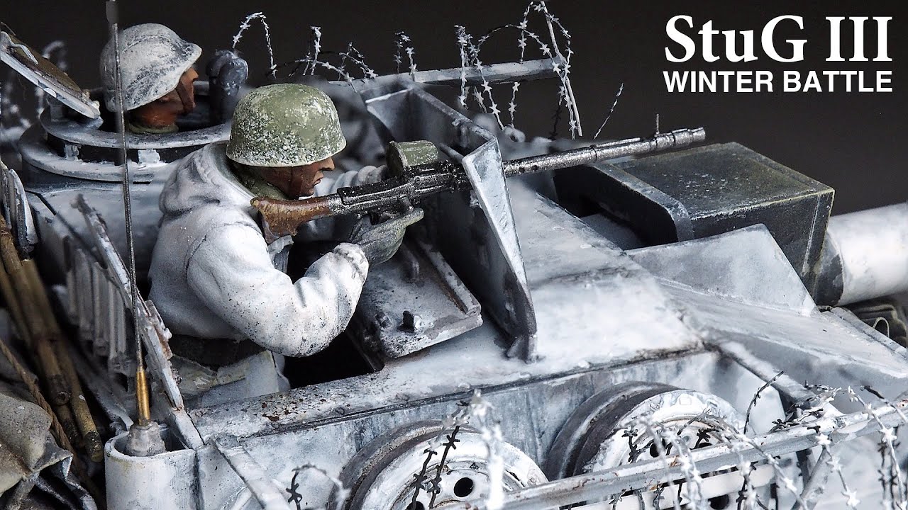 StuG III Ausf. G with WINTERKETTEN - 1/35 MiniArt - Tank Model - Part 2 [ Painting - weathering ]