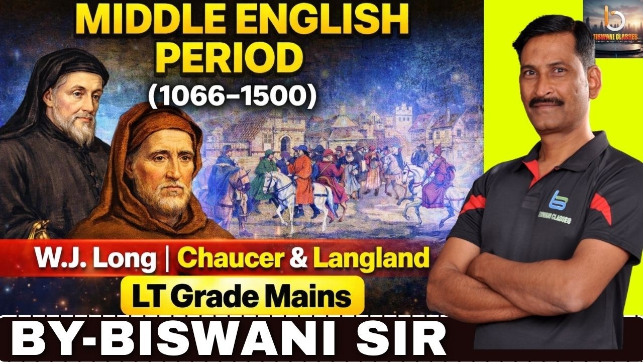 Middle English Period (1066–1500) | W.J. Long | Chaucer & Langland | LT Grade Mains#uptgt #uppgt