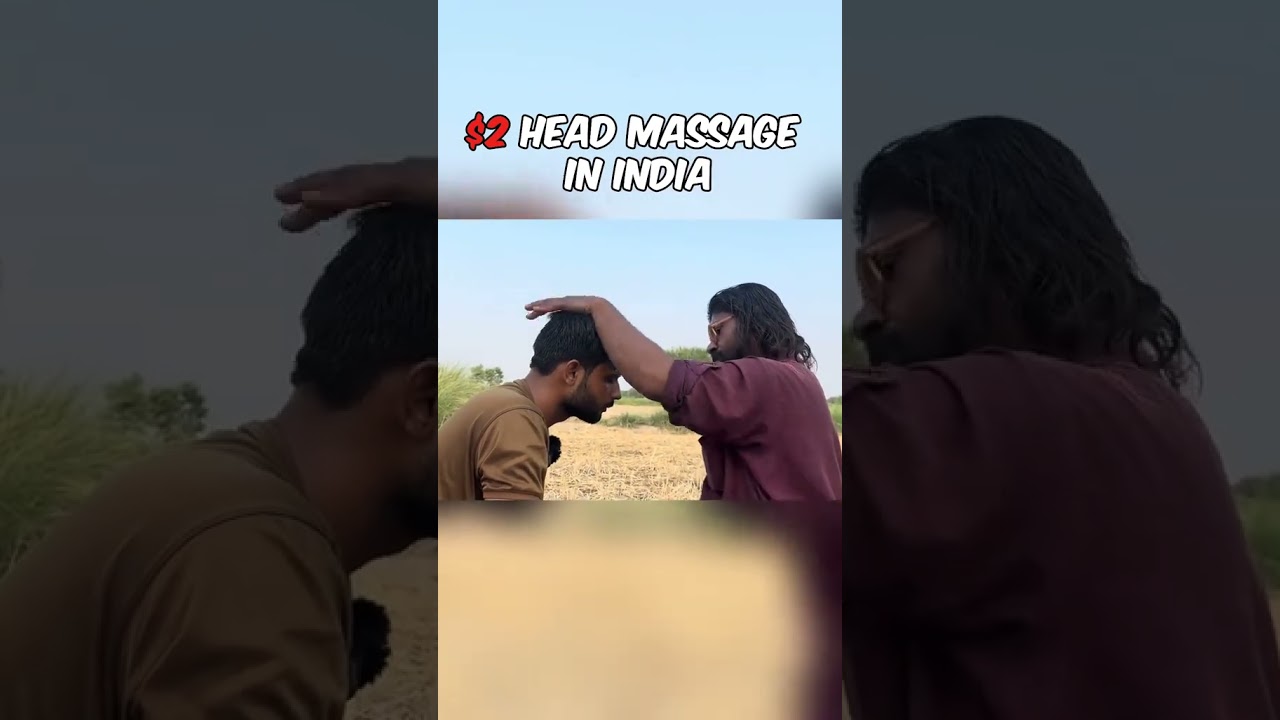 $2 head massage in India #asmr #massage #headmassage #asmrmassage #india #usa