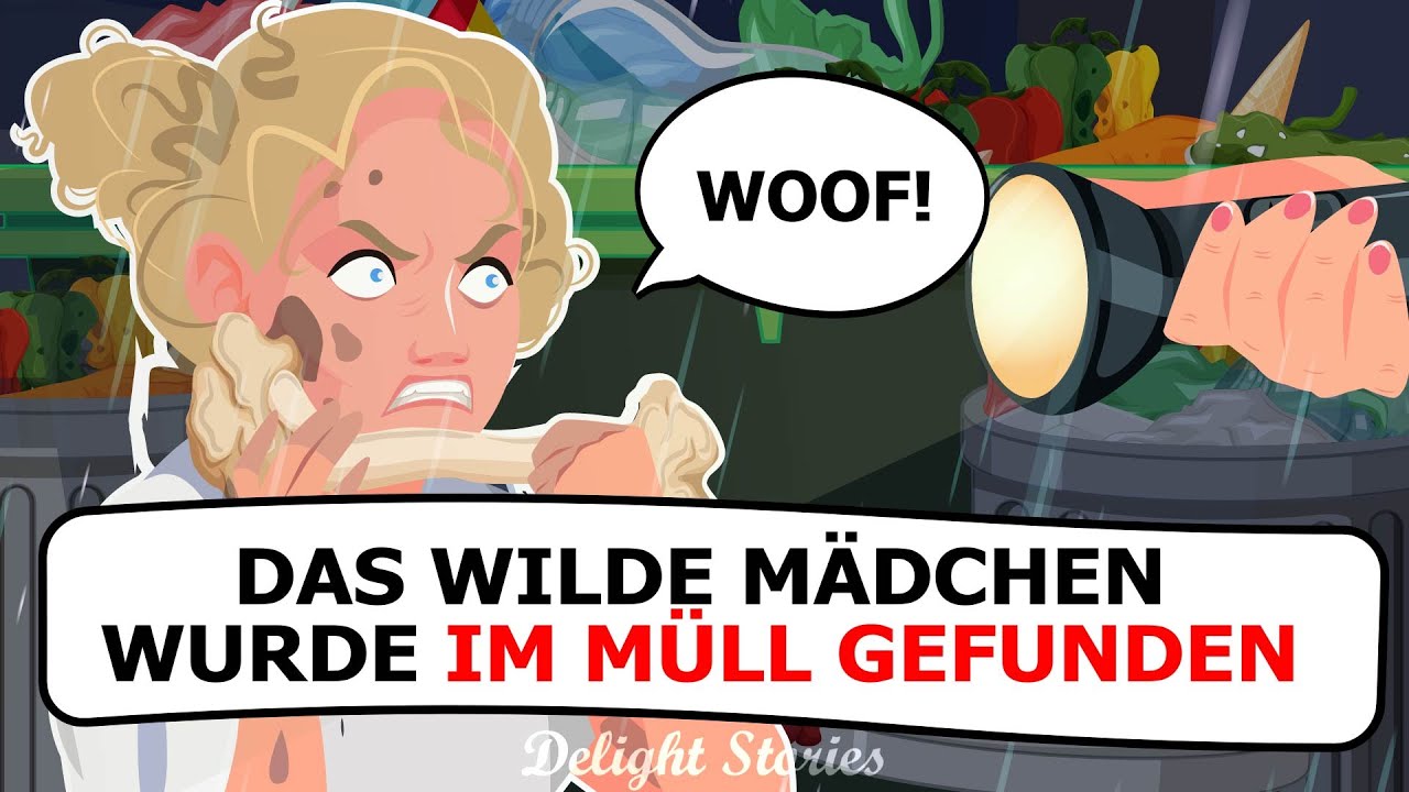 Wildes bellendes Mädchen wurde im Müll gefunden