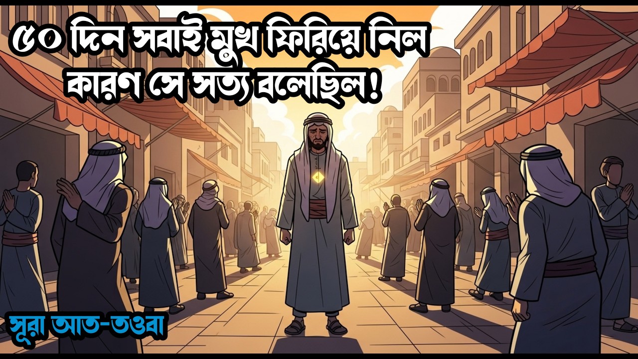 সূরা আত-তওবা | পুরো মদিনা তার বিরুদ্ধে | ৫০ দিনের একাকীত্বে যে সত্য টিকে রইল | সম্পূর্ণ গল্প