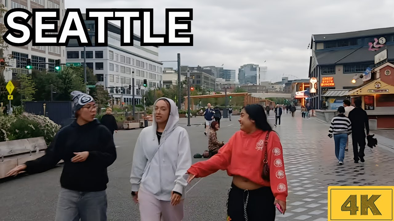 Seattle Washington | After Rain Walk Tour | 4K 60FPS