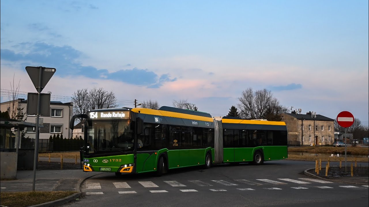 MPK Poznań Linia 154 - Spławie Solaris Urbino 18 IV Electric #1732 