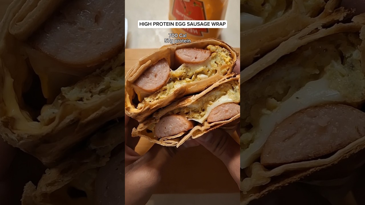 EASY HIGH PROTEIN EGG SAUSAGE WRAPS FOR WEIGHT GAIN 