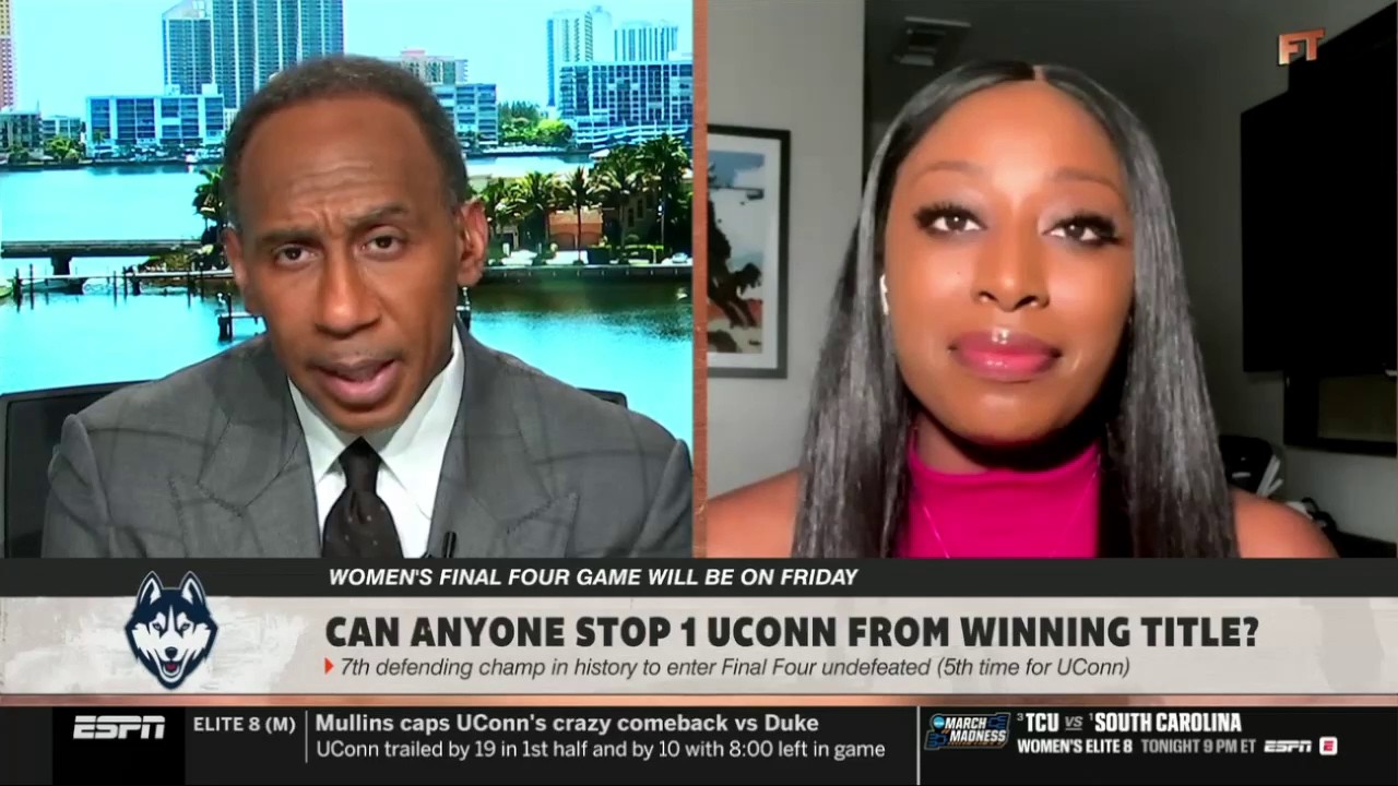 FIRST TAKE | Geno Auriemma's UCLA real threat to UConn from Lauren Betts ELITE- Stephen A. Smith