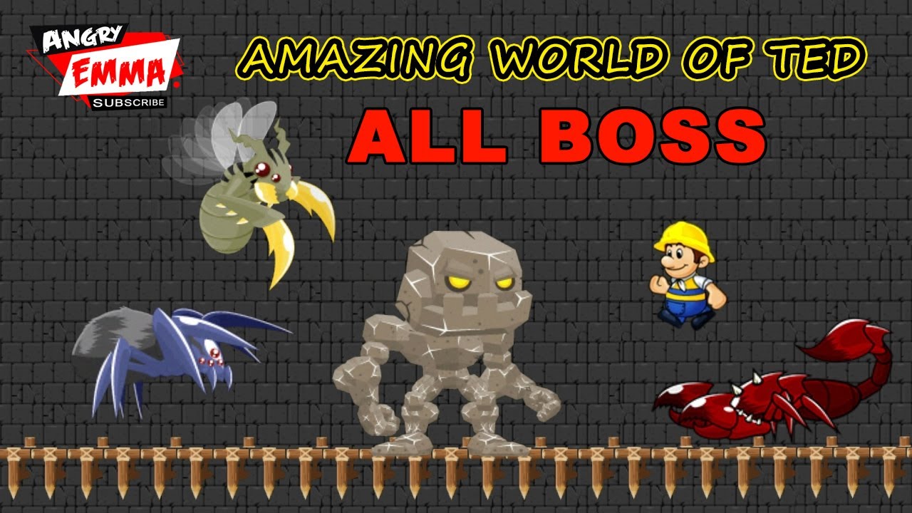 Amazing World of Ted - ALL BOSSes (Levels 10,20,30,40,50,60,70,80,90,100) Android Gameplay