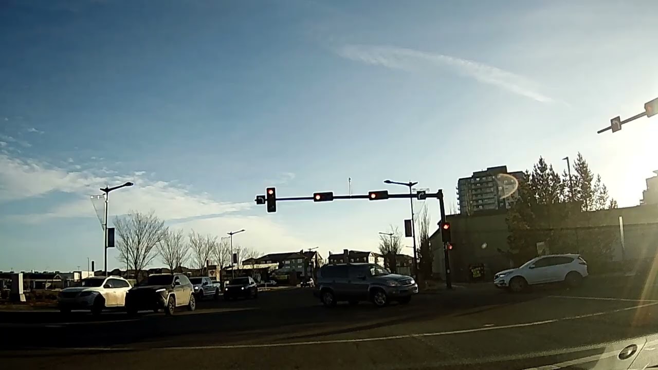 Driving in Golden lit afternoon