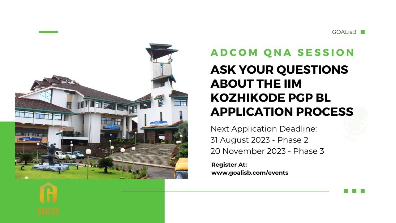 IIM Kozhikode PGP BL admissions process #mba #mbaadmission2023 #iimkozhikode