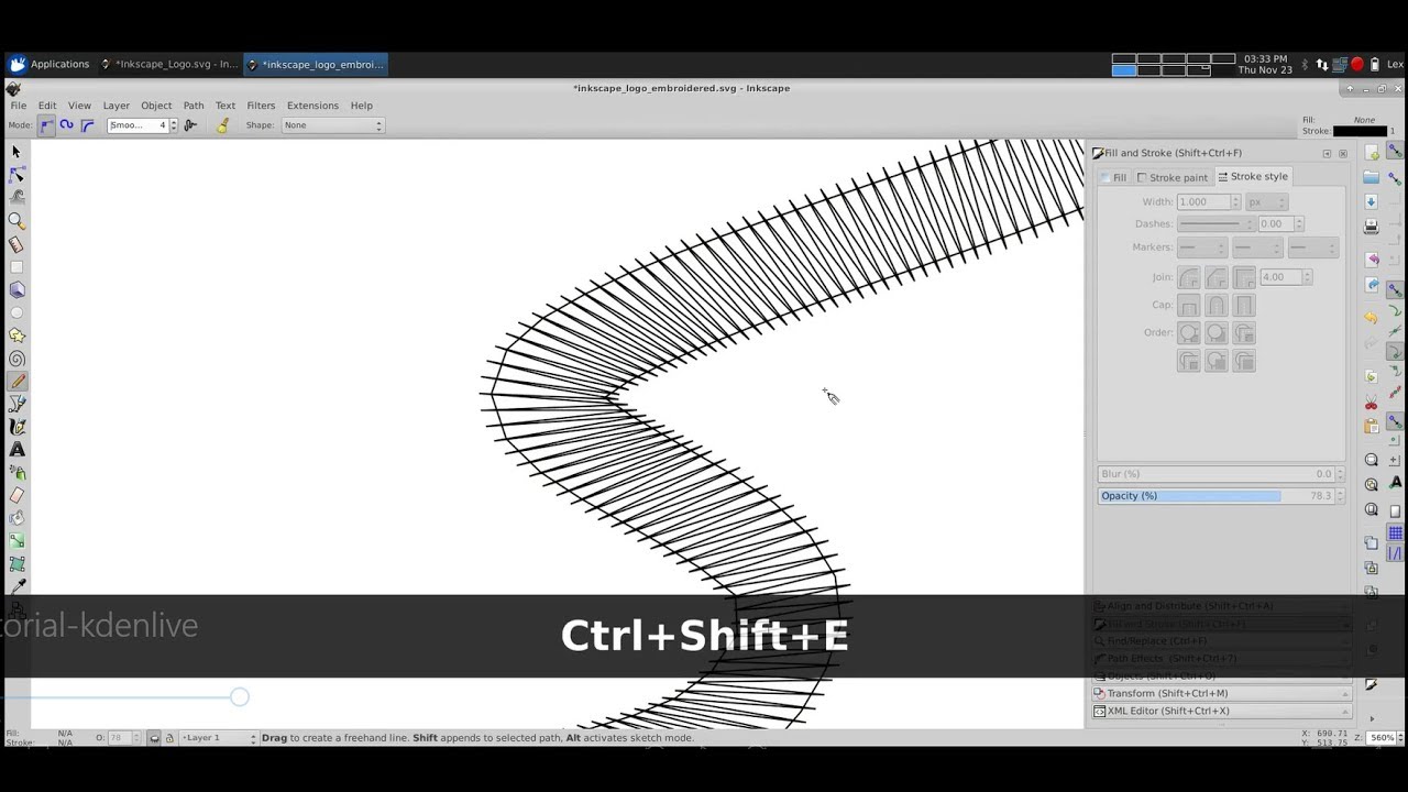 inkscape-embroidery tutorial #1: embroidering the inkscape logo