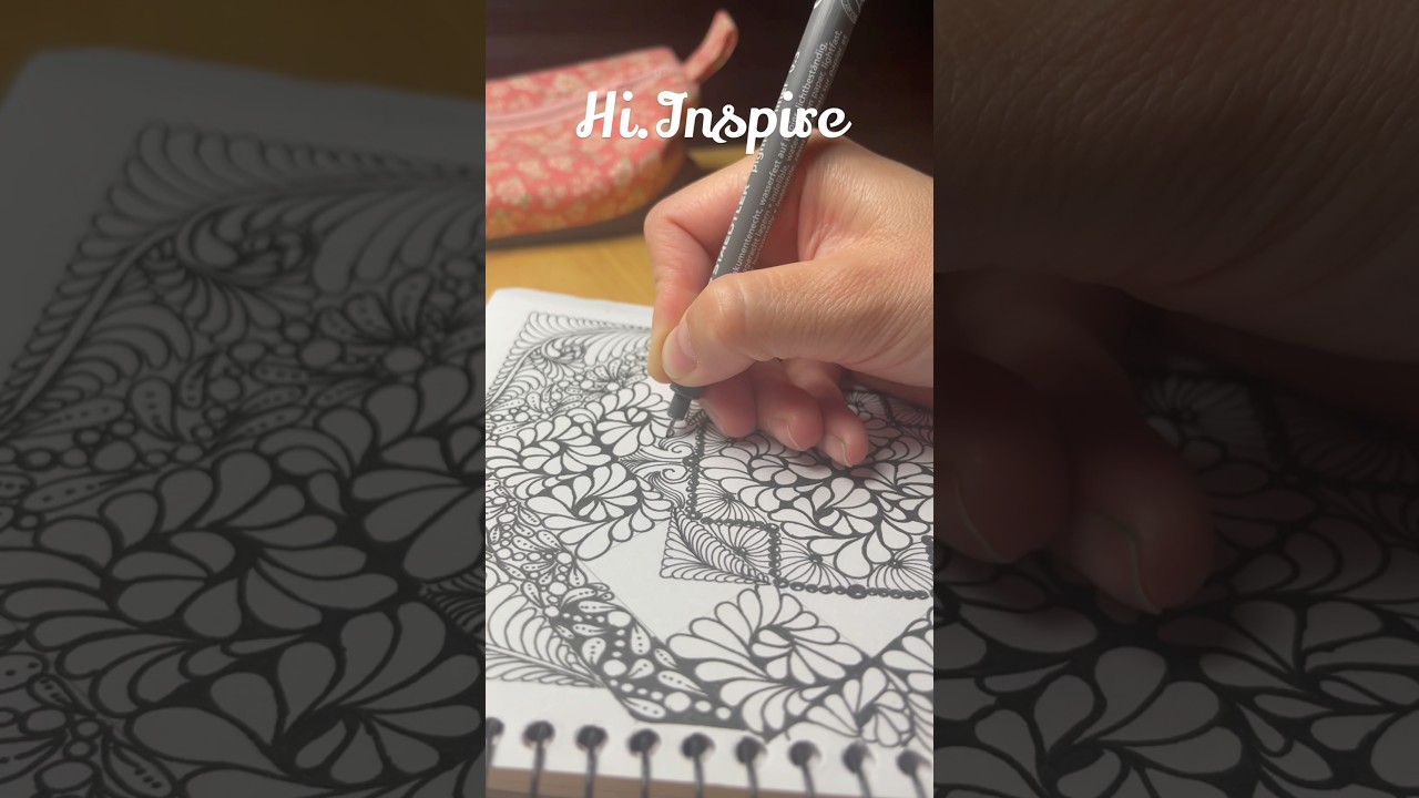 Day41 secret hidden 100 Days Zentangle challenge #zentangle #hiinspire #mindfullart