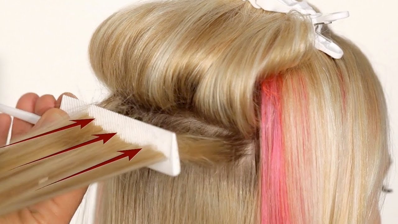Tutorial Cheveux Rose avec les mèches rajoutées et couleur temporaire FR