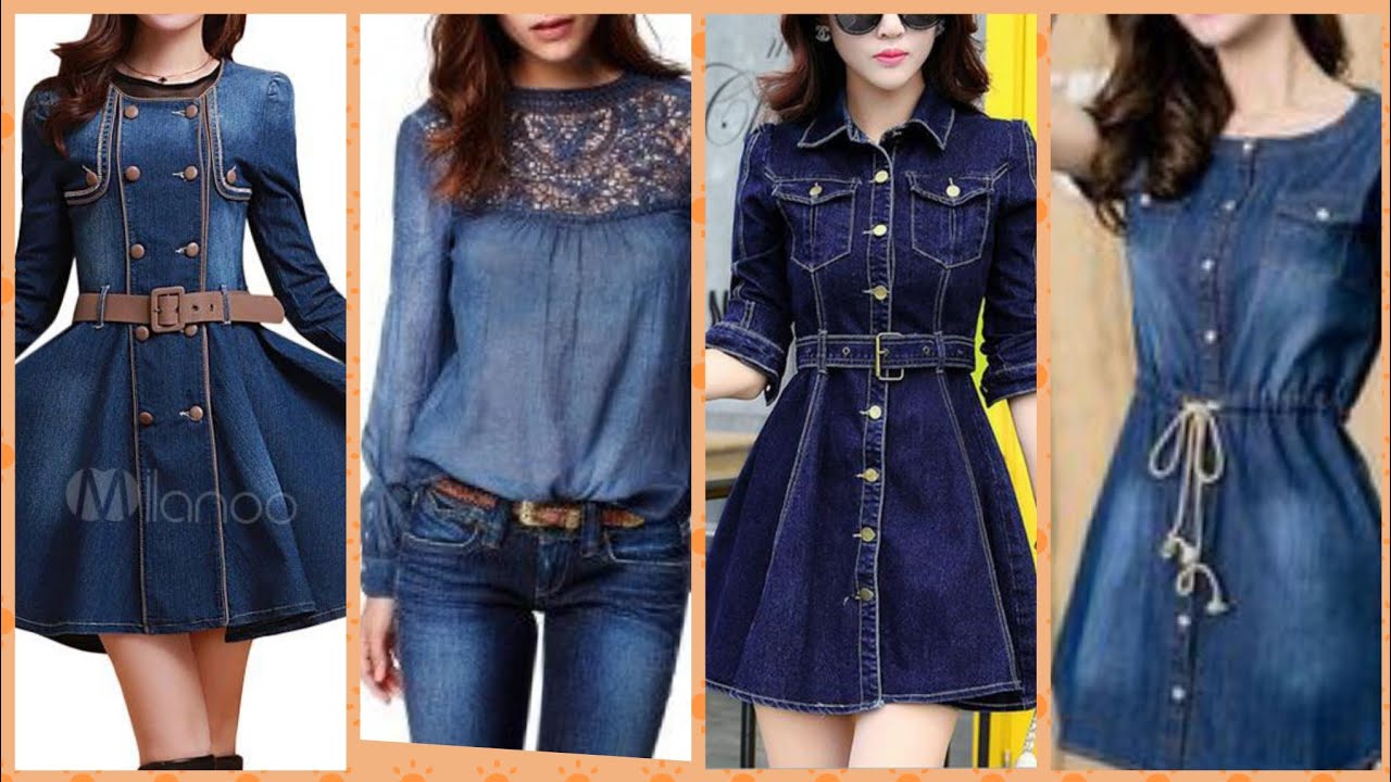 Most papular 2019 denim body cone dress denim frocks style and Ideas for girls
