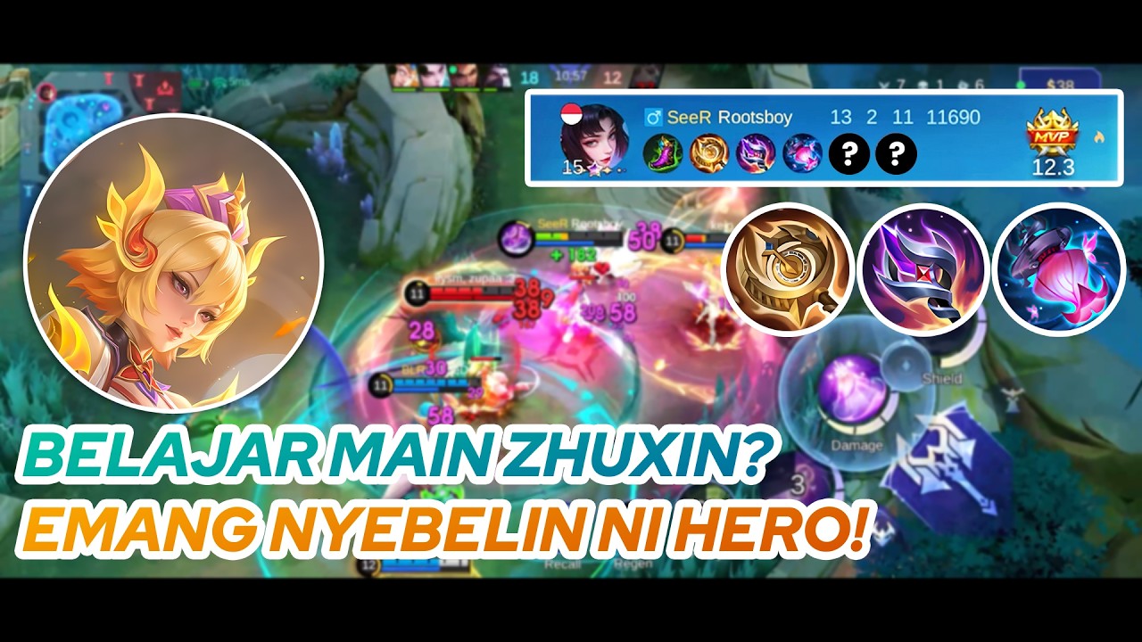 ZHUXIN GAMEPLAY | BELAJAR MAIN ZHUXIN? EMANG NYEBELIN NI HERO! | MLBB