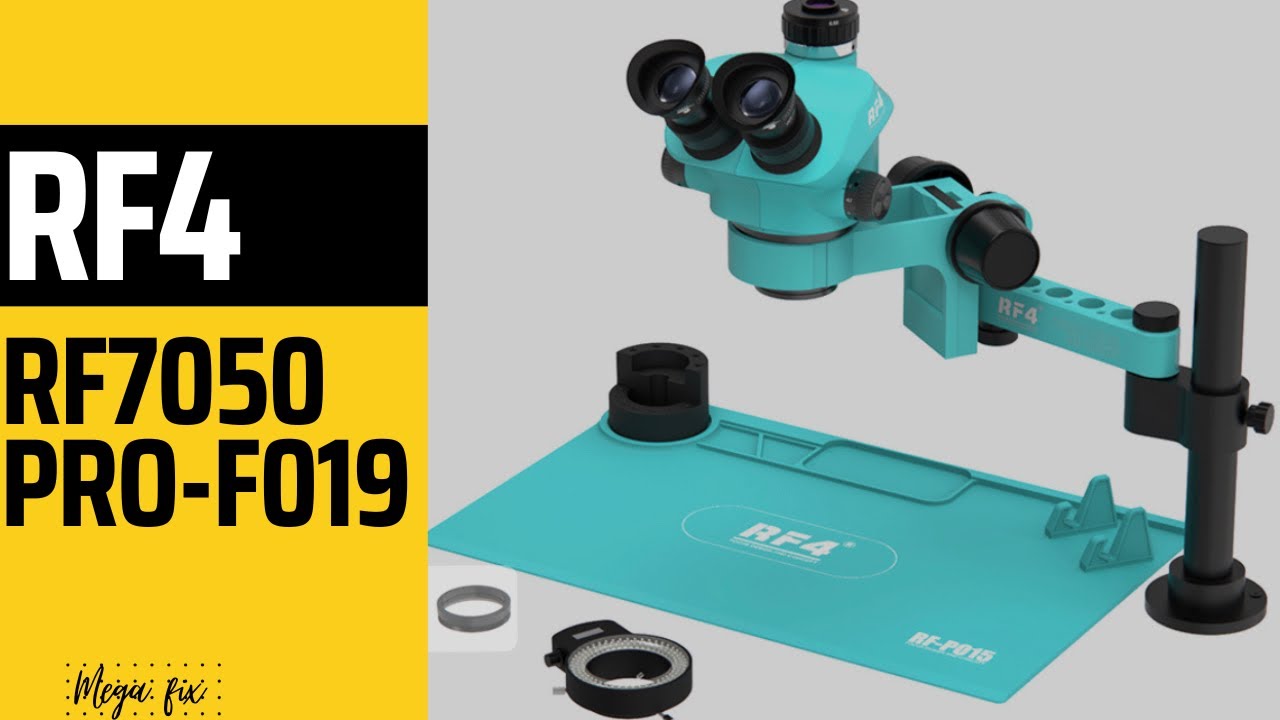 RF4 RF7050 PRO-FO19 360° Adjustable Universal Rotating Lifting Microscope With Silicone Pad