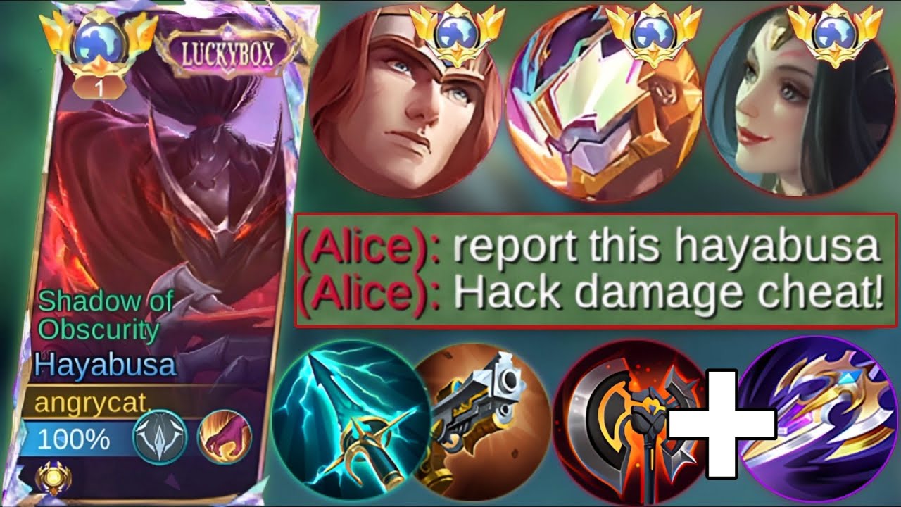 HAYABUSA NEW SECRET TRICK TO DOMINATE TANKY HEROES IN RANKED GAME!!! (new anti tank build)
