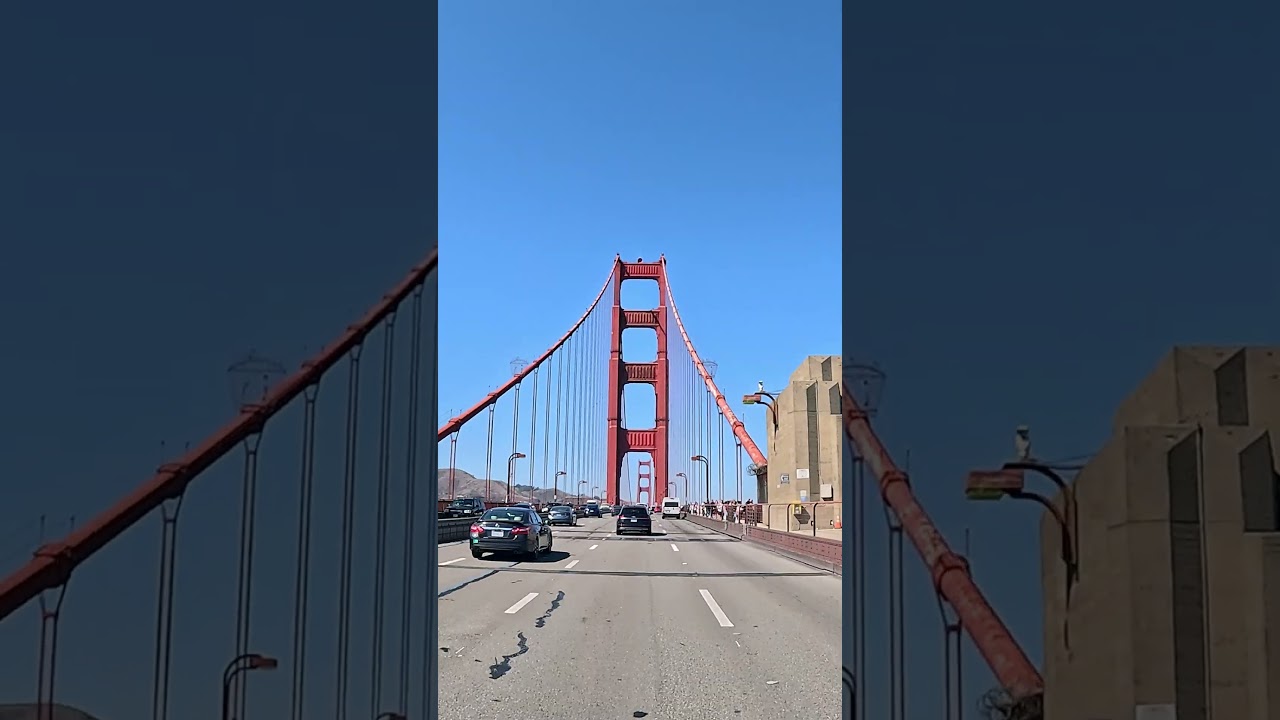 Driving over the San Francisco Golden Gate Bridge Short. 
