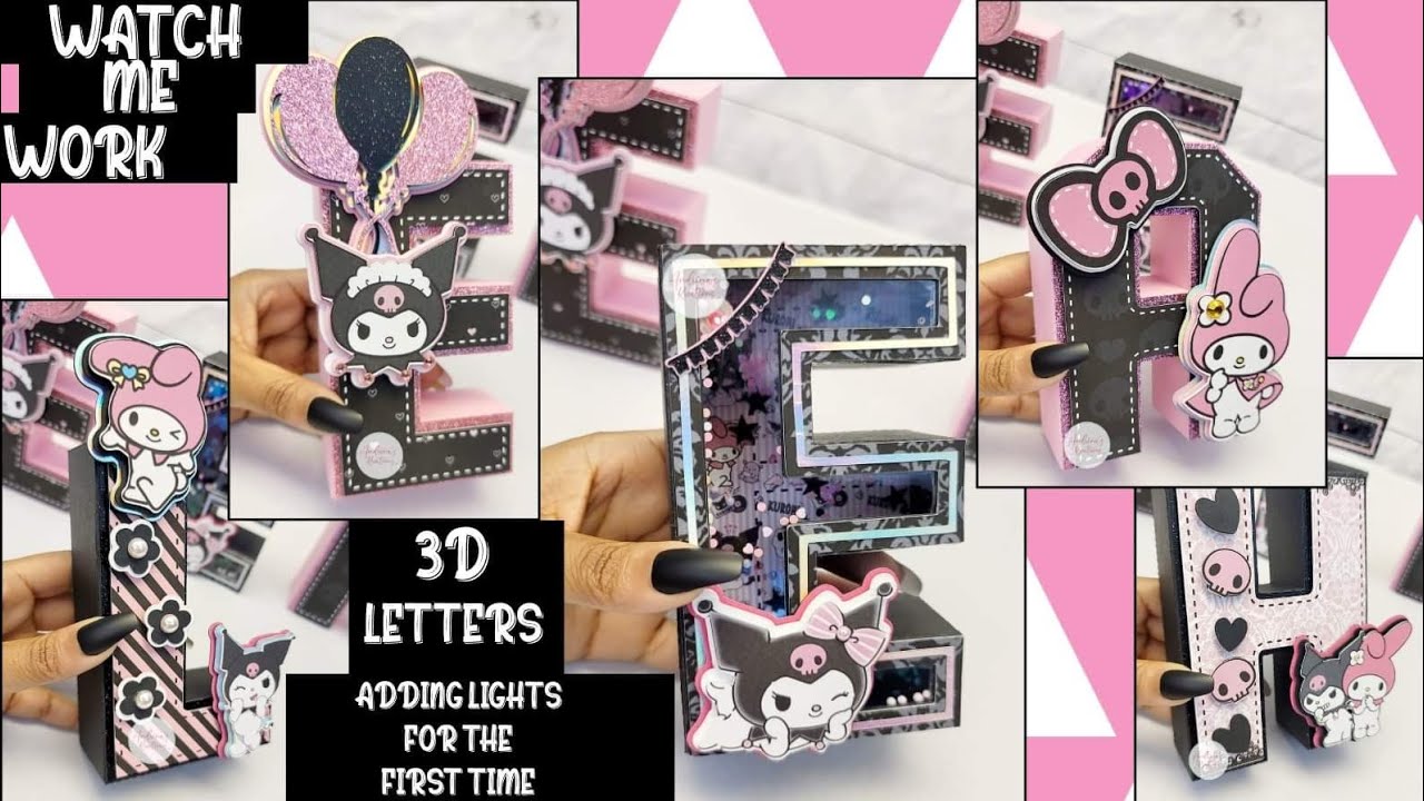 Watch me work | 3D letters | Shaker letters with lights