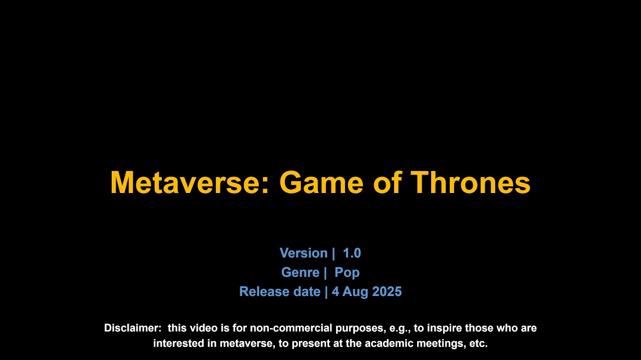 Metaverse: Game of Thrones 1.0