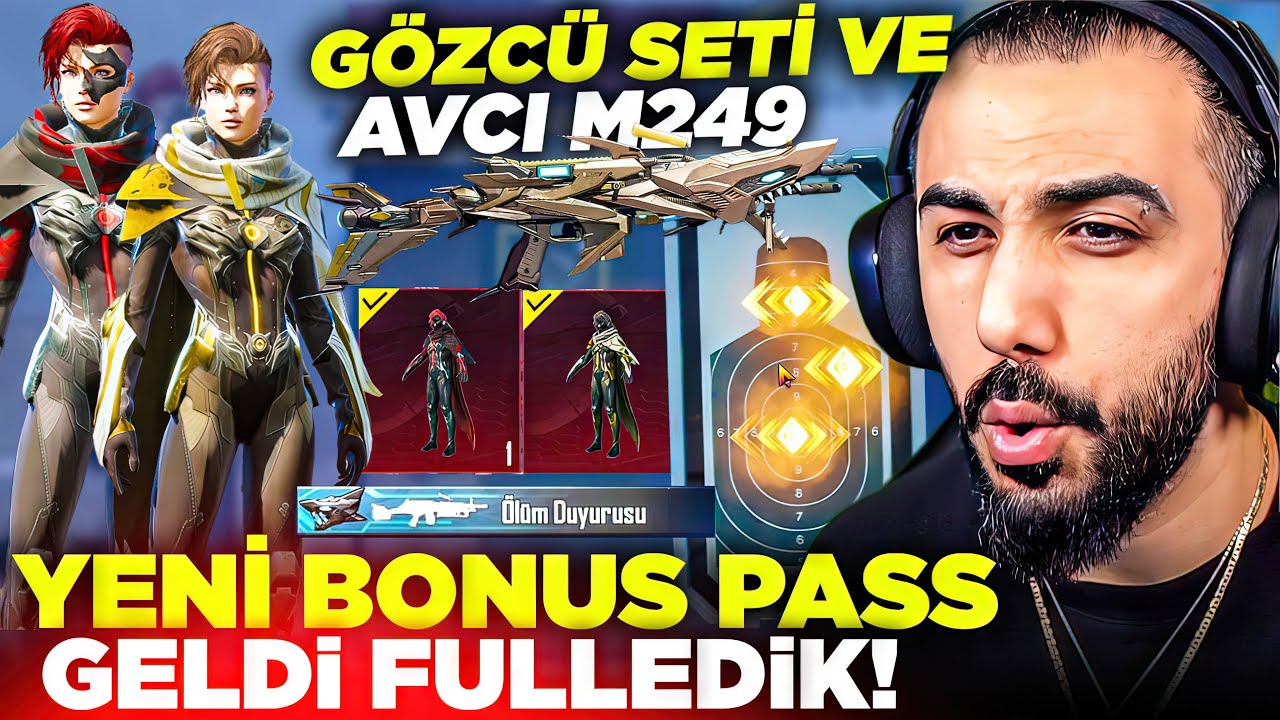 OYUNUN EN İYİ BONUS PASS'İ GELDİ! 😱 YENİ GÖZCÜ SETİ VE 5 SEVİYE KÖR EDEN M249 EFSANE! | PUBG MOBILE