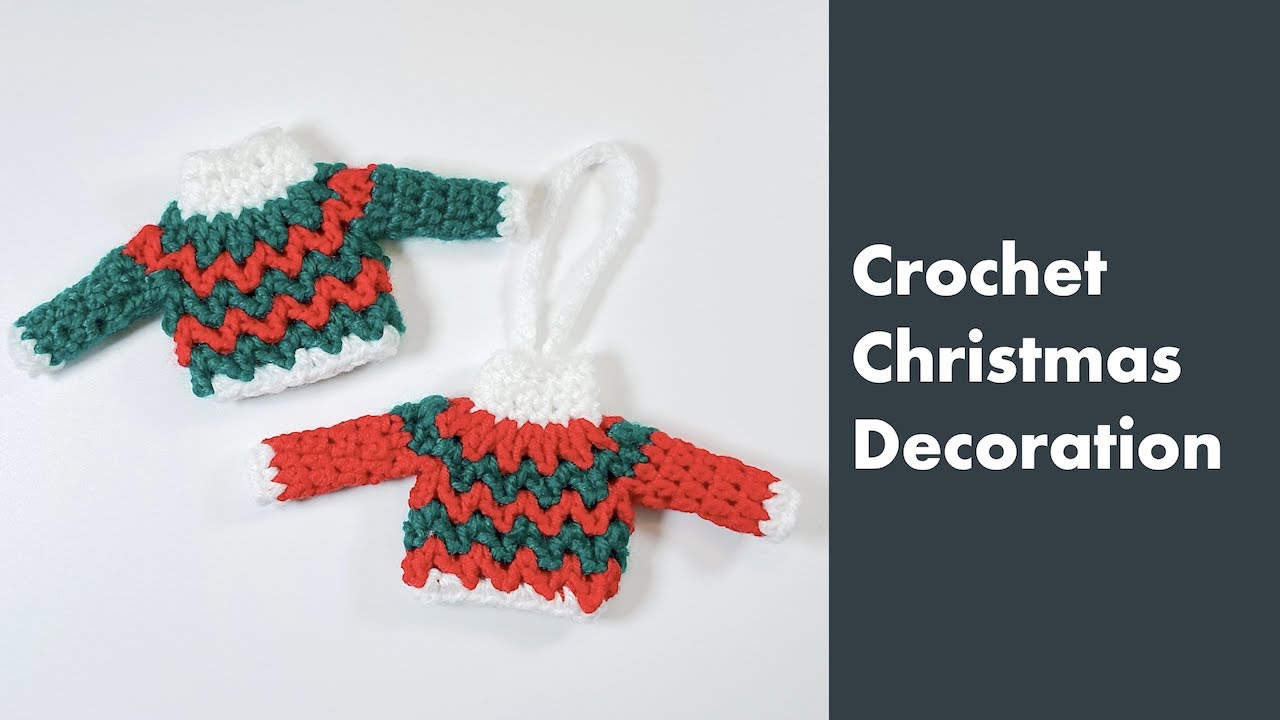 How to crochet Christmas ornament | crochet Christmas decoration for beginners | crochet sweater