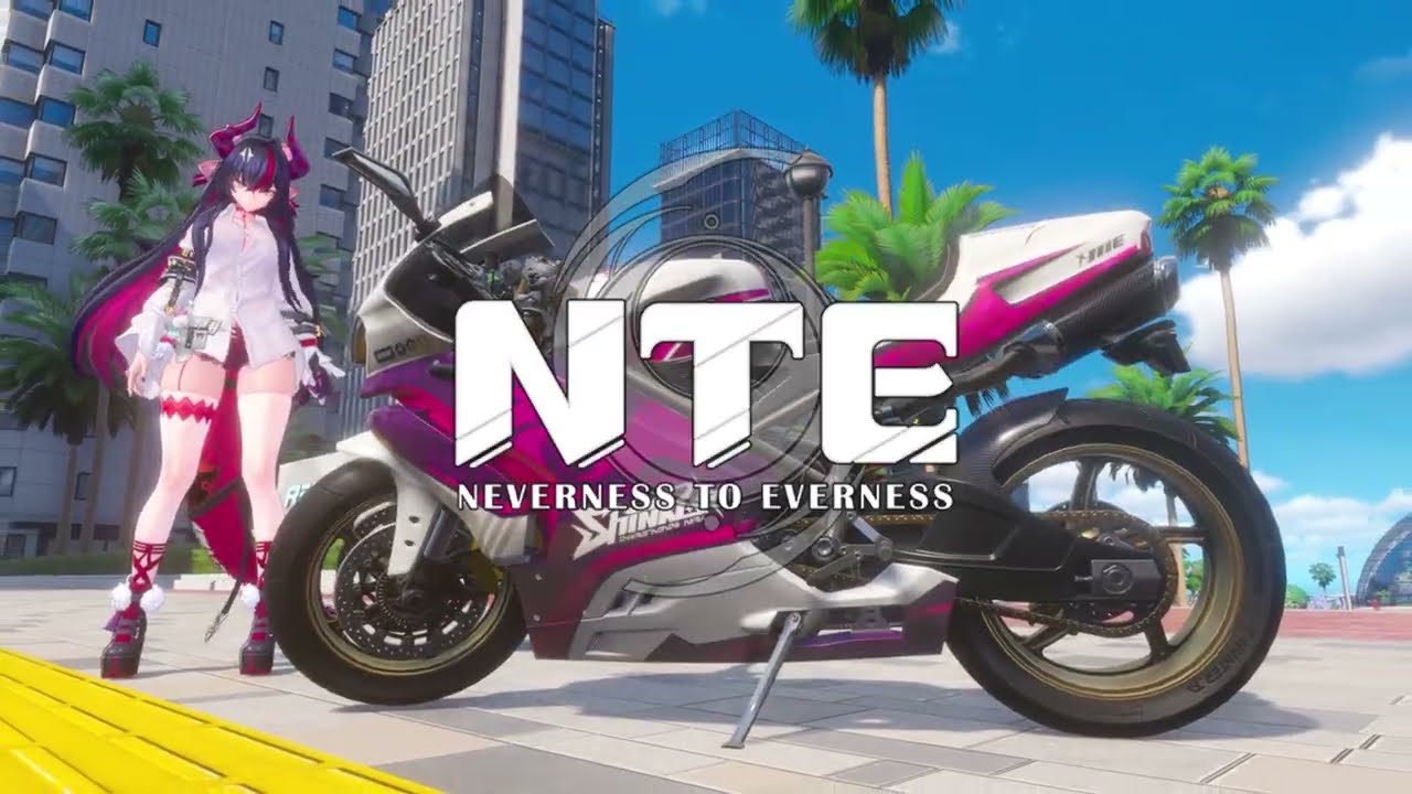 NTE : Ver1.2 Blizzard-V4用の真紅スキン＋Draco バイク走行紹介